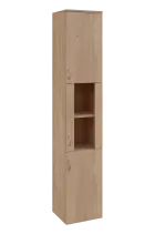 N 6 - 4D2S kancelářská skříň, 2-dveřová/prosklená, pravá, 2150x400x400, dub bardolino